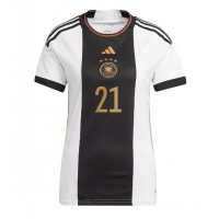 Germany Ilkay Gundogan #21 Replica Home Shirt Ladies World Cup 2022 Short Sleeve